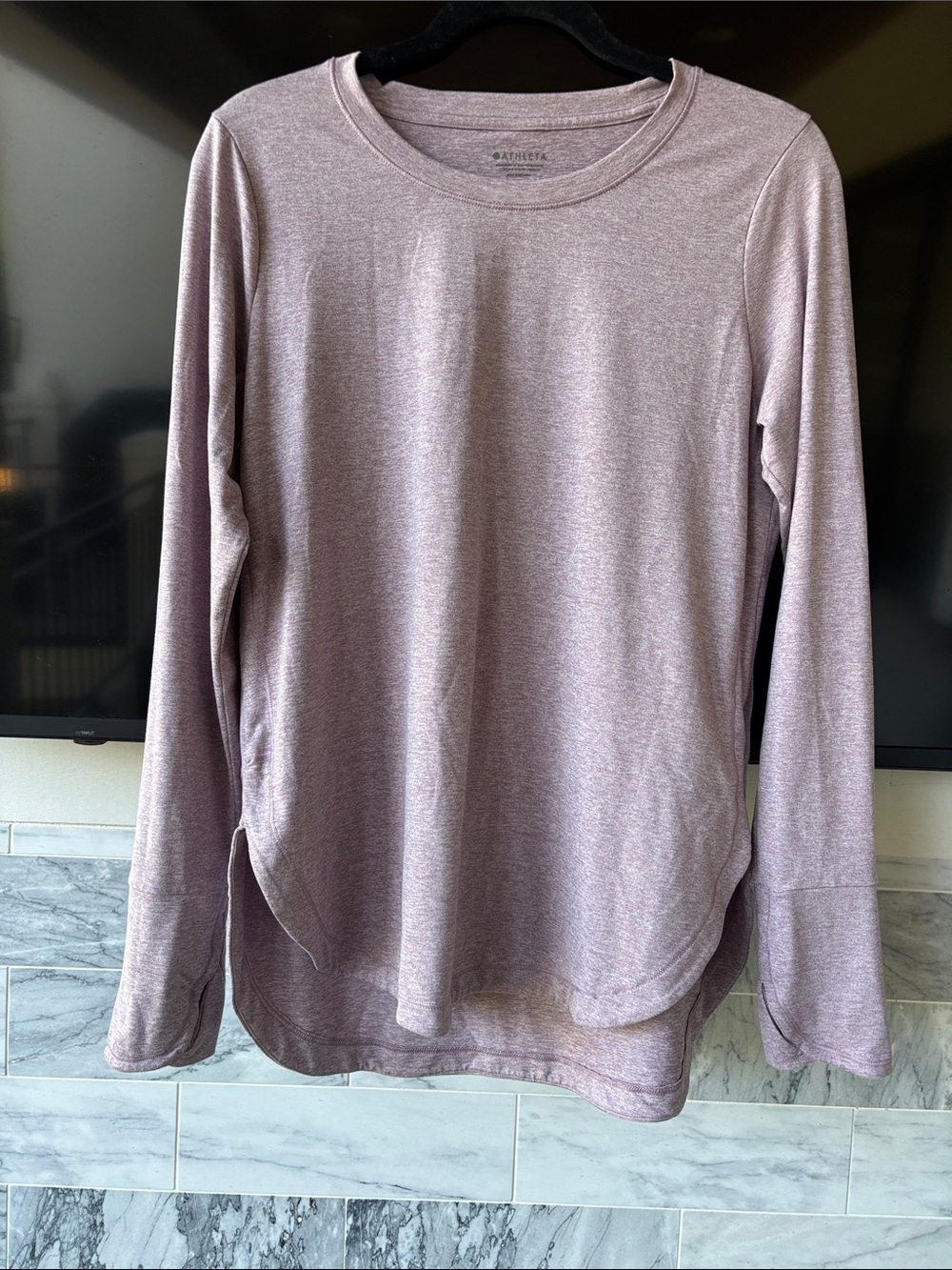 Athleta uptempo Long Sleeve Top - dark sky violet